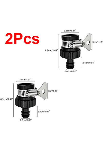 Choice 2Pcs 2pcs Durable Universal Water Faucet Adapter Plastic Hose Fitting ...