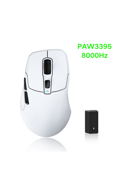 Choice1 فأرة لاسلكية أورانوس برو بيضاء من كايسونا، خفيف 54 غرام، موديل PAW339...