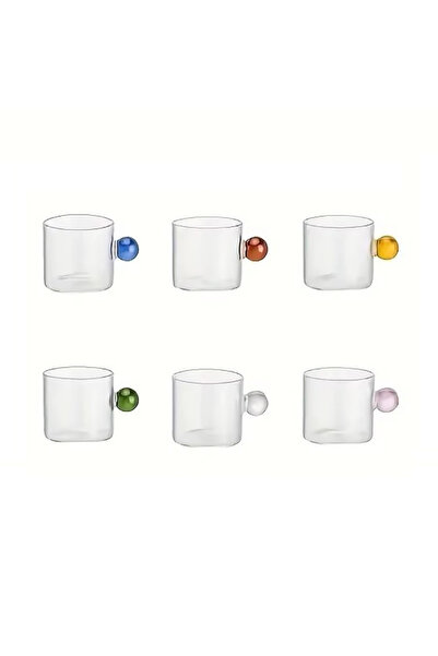 Choice 51-100ml Mixed 6pcs 6pcs Espresso Cups with Ball Handle Mini Coffee Cu...