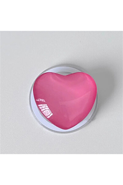 Choice3 قلب حب ثلاثي الأبعاد من الزجاج الوردي الكوري اللطيف، مناسب لحمل الهات...