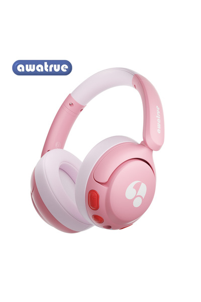 Choice4 سماعات رأس بلوتوث 5.4 للأطفال من أواتريو، لون وردي، مستوى صوت آمن 85 ...