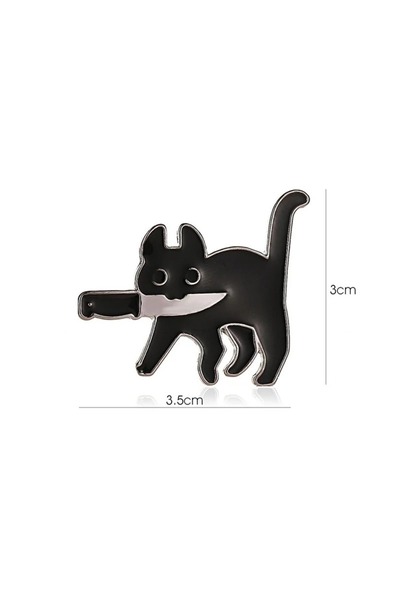 Choice دبوس مينا على شكل قطة لطيفة من كاتوني، مقاس واحد، دبوس مضحك على شكل حي...