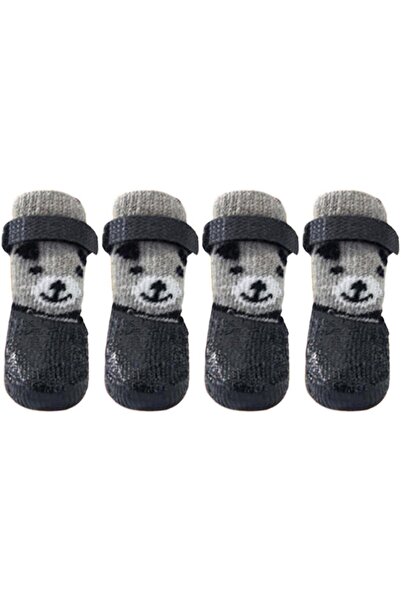 Choice4 L black Winter Warm Dog Sks Anti-Slip Rain Snow Boots Waterproof Pupp...