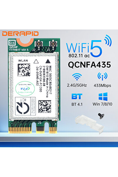 Choice بطاقة واي فاي QCNFA435 ثنائية النطاق QCA9377 بسرعة 433 ميجابت في الثان...