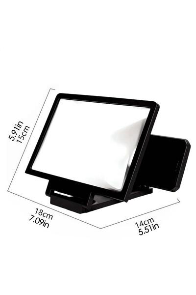 Choice مكبر شاشة الهاتف الأسود القابل للطي، أداة تكبير شاشة الهاتف المحمولة ل...