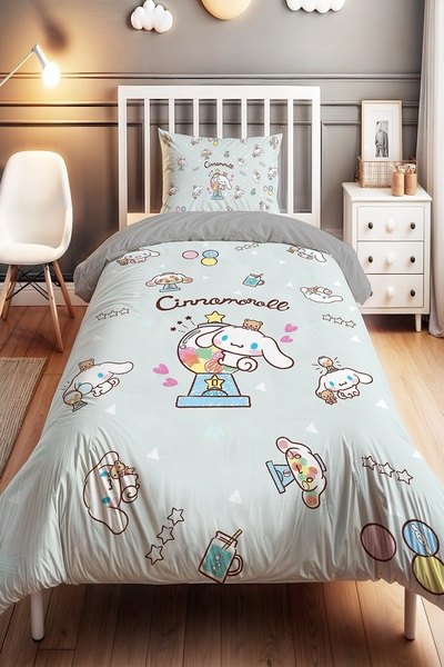 EVPANYA Şekerci Cinnamorol Patterned Single Baby Kids Duvet Cover Set