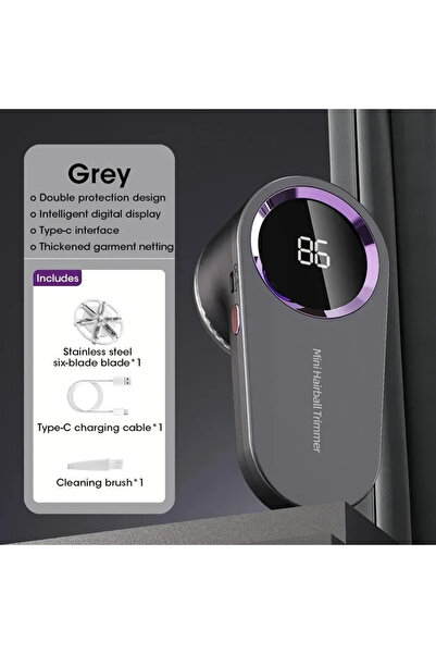 Choice1 مزيل الوبر الرمادي للملابس، مزيل الوبر الكهربائي الرقمي LED، مزيل الو...
