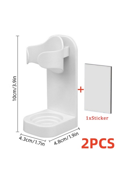 Choice3 حامل فرشاة أسنان كهربائية جداري موفر للمساحة، يتسع لـ 1-4 قطع، بدون ا...