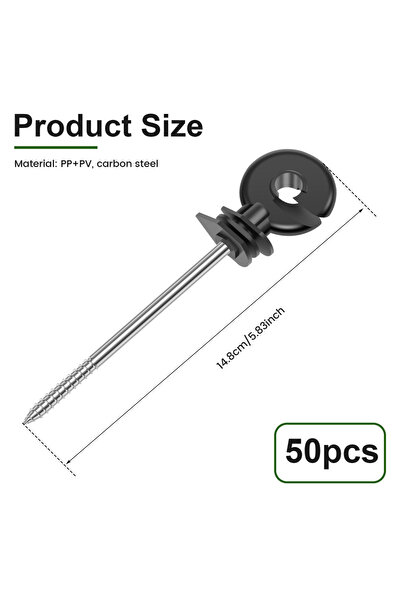 Choice 50 قطعة أو 50/100 قطعة من عوازل السياج الكهربائي، عوازل أعمدة خشبية ذا...