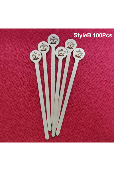Choice StyleB 100Pcs Bulk Pack 20/100 Pcs Wooden Coffee Stirrers 5.9-Inch Dis...