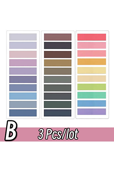 Choice1 B Set 3 Pcs 2400S Transparent Colorful Index Creative Memo Pads Offic...