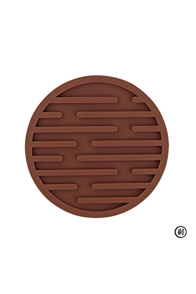 Choice3 قواعد أكواب سيليكون بنية اللون، قطرها 10 سم، دائرية ومقاومة للحرارة، ...