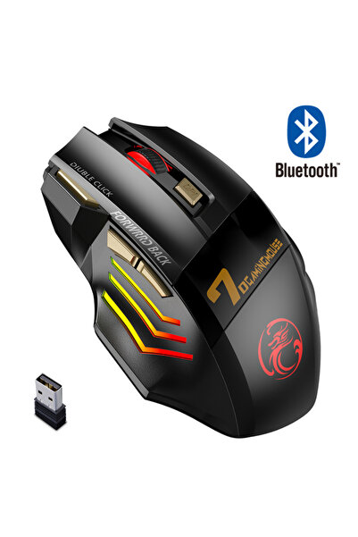 Choice ماوس ألعاب لاسلكي IMICE GW-X7 ثنائي الوضع، بدقة 3200 نقطة في البوصة، ب...