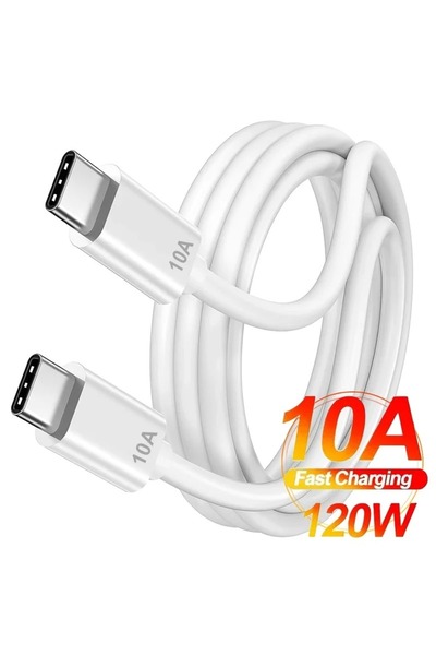 choice2 3m White 120W 10A USB C to Type C Wire 0.25/1/1.5/2/3m Fast Charging ...