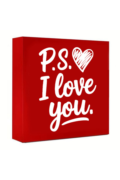 Choice لوحة خشبية حمراء ساحرة مكتوب عليها "ملاحظة: أحبك" MH-162 - هدية مثالية...