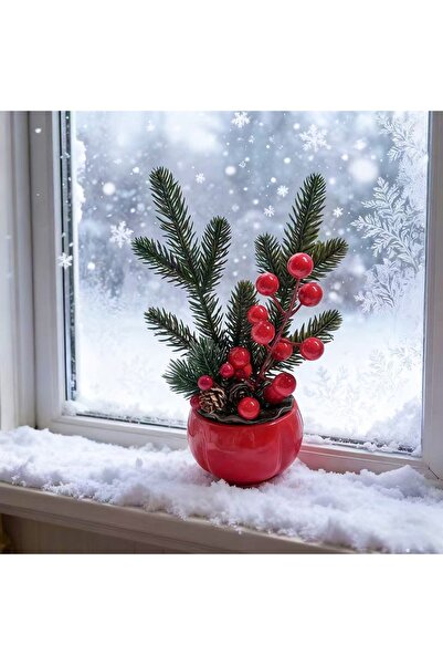 Choice فاكهة حمراء لعيد الميلاد، فاكهة حمراء لرأس السنة الجديدة، منزل، بلاستي...