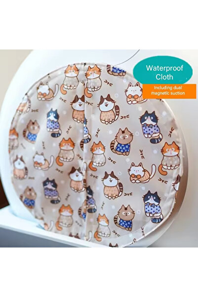 Choice style2 Cat Litter Box Odor Proof Dust-proof Cartoon Door Curtain Match...