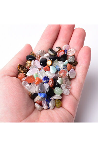 Choice 100 غرام من حصى الكريستال الطبيعي الملون، مقاس 7-9 مم، مصقول، لتزيين ا...