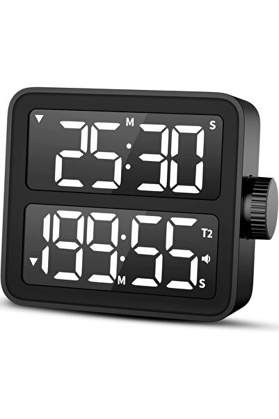 Choice مؤقت مطبخ رقمي بشاشة LCD كبيرة 5290، مؤقت دراسة داخلي بشاشة مزدوجة، من...