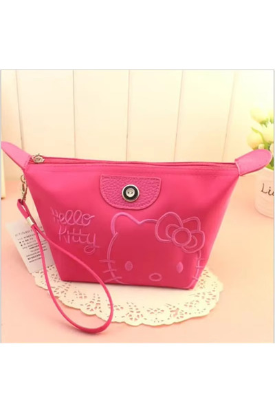 Choice1 حقيبة - وردي فاتح، حقيبة مكياج للسفر بتصميم هيلو كيتي، حقيبة أقلام ، ...