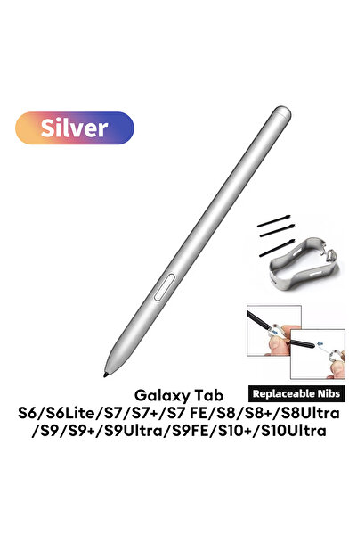 Choice1 قلم بديل فضي اللون لأجهزة تاب S8، S7 FE، S6 لايت، S7+، S8+، S9، S9FE،...