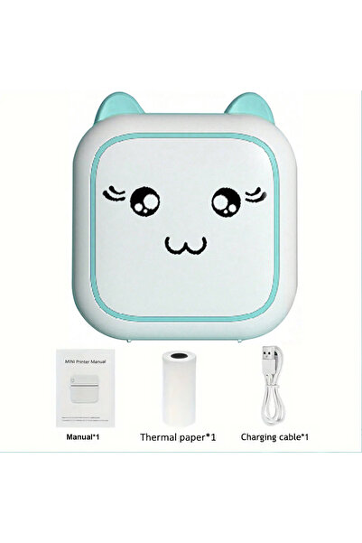 Choice Blue Mini printer, Thermal Printer Ink-free Portable Sticker Printer C...