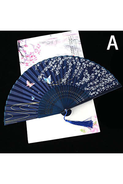 Choice8 مروحة يدوية قابلة للطي من حرير العتيق، قطعة واحدة، بتصميم كلاسيكي صين...