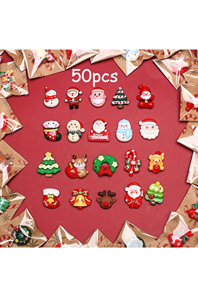 Choice Random mixed -50pcs 50pcs Mixed Resin Christmas Fridge Magnets, Santa ...