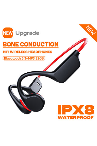 choice2 Red Original Bone Conduction Wireless Headphones Bluetooth+32GB MP3 P...