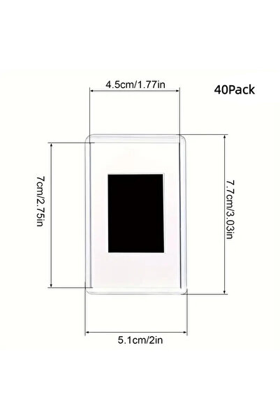 Choice1 40Pack 12/20/40Pcs Blank Photo Frame, Insert Fridge Magnets, Mini Mag...