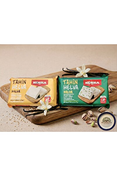 Koska Tahin Helva Double Pack - Plain (Vanilla) & Pistachio (2X200G)