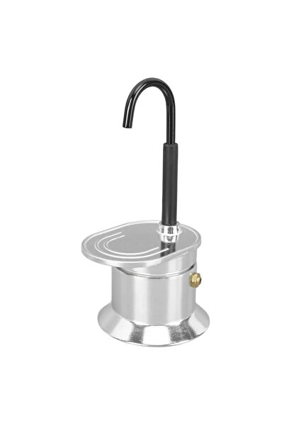 Choice Silver Single Tube Moka Pot 1 Cup 50ML Aluminum Alloy Spout Stovetop I...