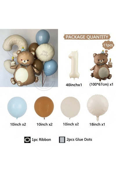 Choice1 بالونات فويل ثلاثية الأبعاد على شكل دب، مقاس 40 بوصة، لون أحمر وردي، ...