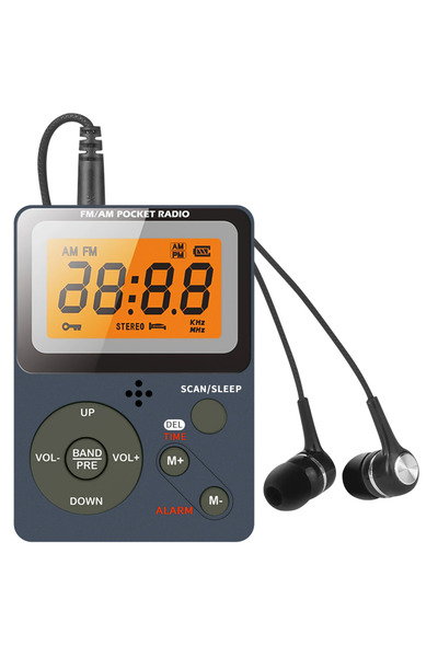 Choice3 Blue Digital Radio, FM/AM, 2 Band Stereo Music Receiver, Portable Pke...