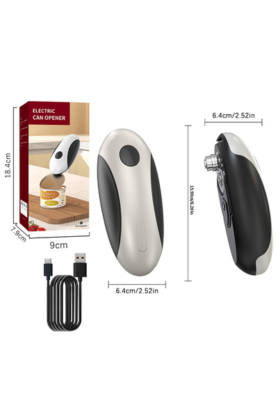 Choice فتاحة علب كهربائية بيضاء أوتوماتيكية، فتاحة برطمانات محمولة قابلة لإعا...