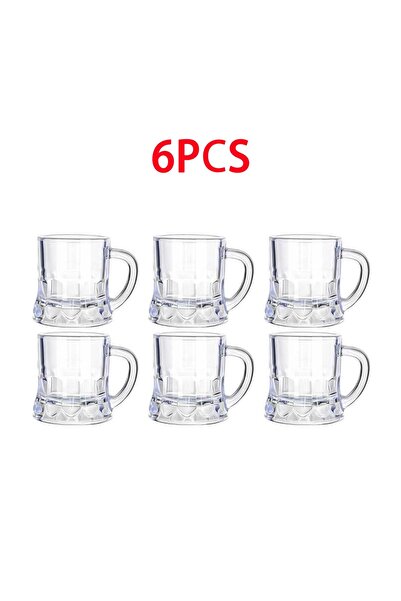 Choice3 Transparent-6pcs 1/6Pcs Mini Clear Beer Stein, 2oz Beer Mugs, Shot Gl...