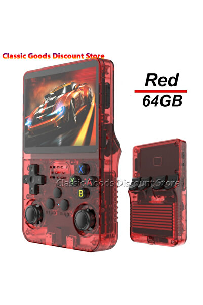Choice4 Red-64G R36S Retro Handheld Video Game Cole Linux System 3.5 Inch IPS...