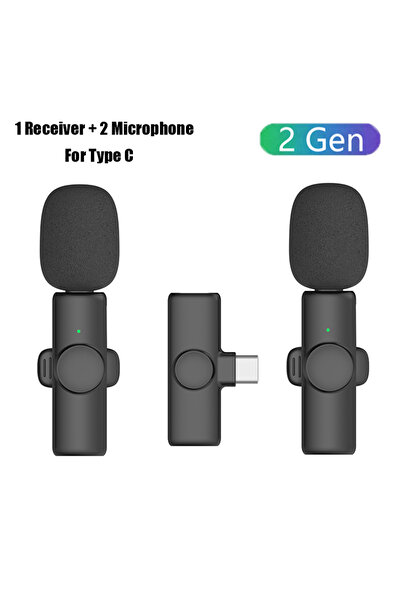 choice2 من 1 إلى 2 لميكروفون لافالير لاسلكي احترافي من النوع C لأجهزة iPhone ...