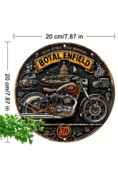 Choice لوحة معدنية عتيقة للدراجات النارية من طراز رويال إنفيلد، مقاس 20x20، ر...