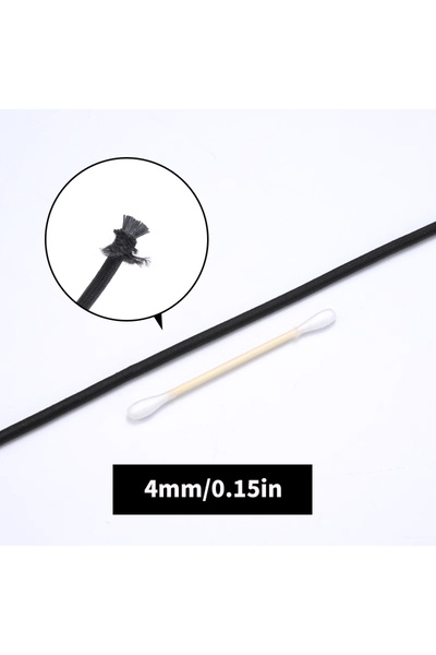 Choice1 حبل مطاطي أسود قوي بطول 10 أمتار وقطر 4 مم، مناسب لصنع المجوهرات اليد...