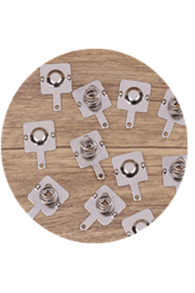 Choice 【U】5Set 12MMx12MM - + Replacement Metal Batteries Spring Contact Plate...