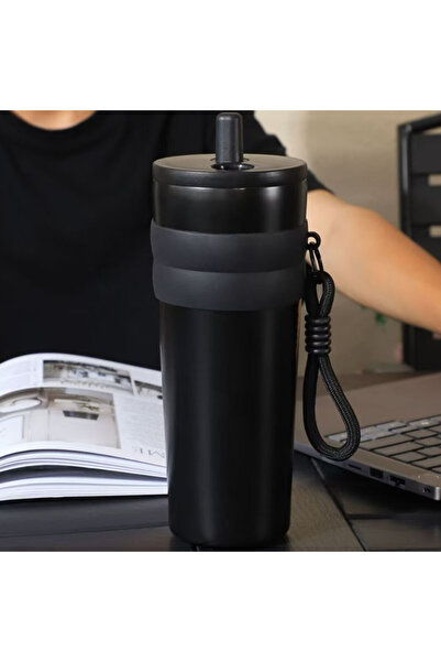 choice2 One size Black thermos 700mlThermos Travel Water Bottle with Straw an...