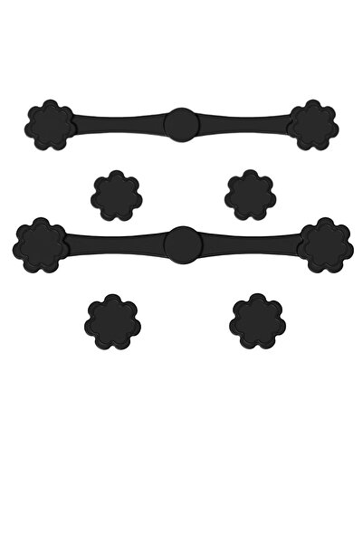 choice2 مشبكان مغناطيسيان من السيليكون على شكل زهرة سوداء، يُستخدمان لتثبيت و...