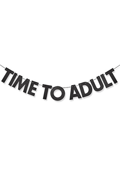 Choice لافتة سوداء لامعة لحفلة عيد الميلاد الثامن عشر، لافتة حفلة للبالغين، 18