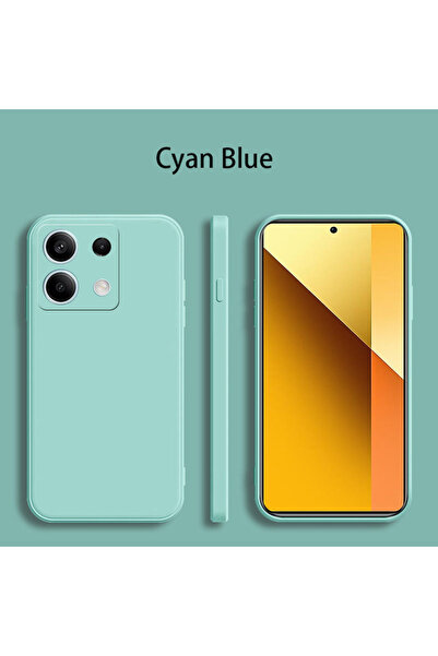Choice8 Redmi Note 14 5G Cyan Square Matte Silicone Case for Redmi 14C Redmi ...