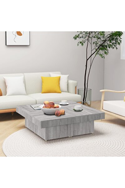 Concept Τραπεζάκι σαλονιού, γκρι sonoma, 90x90x28 εκ., επεξεργασμένο ξύλο