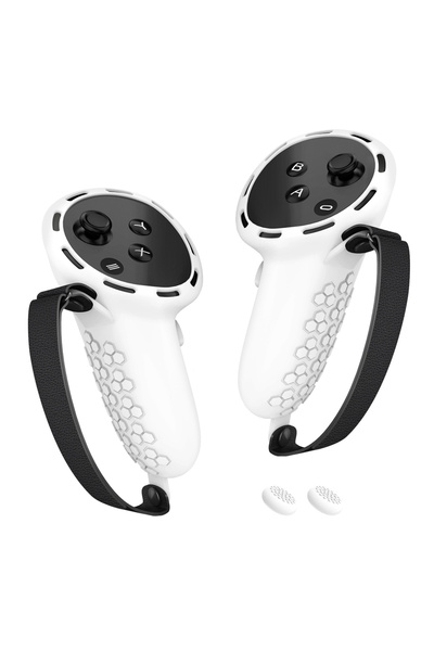 Choice3 WHITE Handle Case Anti-Collision Touch Controller Protective for Meta...