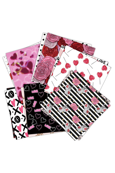 Choice 12sheets paper 12pcs Pink Love Valentine's Day Scrapbook Paper,6in Art...