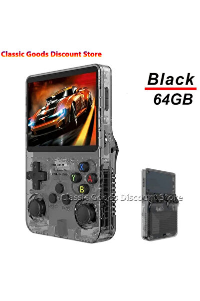 Choice7 Black-64G R36S Retro Handheld Video Game Cole Linux System 3.5 Inch I...