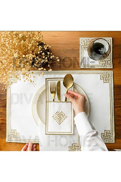 Diva Home Duck Fabric Water Repellent 24 Piece American Service Set